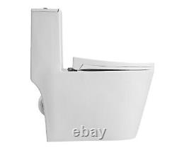 Hometure Dual Flush Elongated One Piece Toilet Comfort height Soft Closing