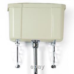 Ivory/Cream High Level Ceramic Toilet Cistern