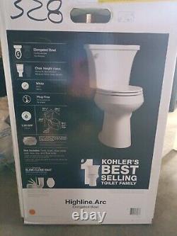 KOHLER Flush Toilet Single Highline Arc Complete Solution 2-Piece 1.28 White