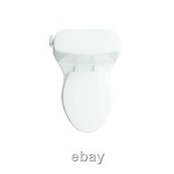 KOHLER Single Flush Elongated Toilet 1.28 GPF Hardware-Wax Ring Included