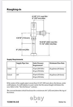 Kohler 7546-CP Exposed Hybrid 1/8 GPF Washdown Urinal Flushometer Chrome