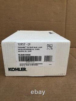 Kohler K-10957-CP 1.6 GPF Touchless DC Toilet Flushometer Polished Chrome Valve