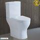 Lucia Modern Toilet Close Coupled Wc Soft Close Seat Cistern Round New Open Back