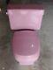 Mamie Pink Vintage Toilet With Enlongated Bowl By Eljer, Includes Original Seat