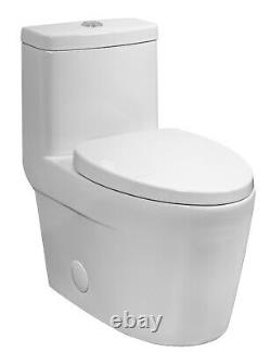 Marino 439E One Piece Toilet with Slow Close Seat, Elongated, 1.28 gpf, cUPC, White