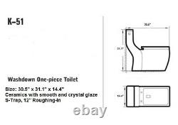 Modern Bathroom Toilet One Piece Toilet Dual Flush Toilet Len 30.5