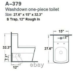 Modern Bathroom Toilet One Piece Toilet Dual Flush Toilet Marcellino 27.6