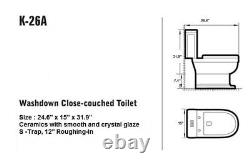 Modern Bathroom Toilet Two Piece Toilet Dual Flush Toilet Grasseto 26.4