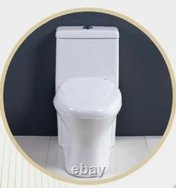 Modern One Piece Toilet With Dual Flush System And Soft Closing Seat