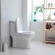 Modern Small 1-piece Toilet Dual Flush Toilets 1.28 Gpf 10'' Rough-in With Seat Us