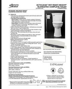 New American Standard VORMAX FLUSH TECH WaterSense Elongated Chair Height Toilet