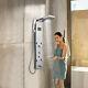 New Stainless Steel Shower Panel Tower System Led Rainfall Double Shower Head