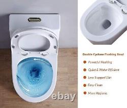 OPEN BOX WinZo WZ5079 WinZo One Piece Toilet Dual Flush for Mini Bathroom