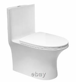 One Piece Toilet Modern Bathroom Toilet Dual Flush Toilet Acqua