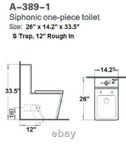 One Piece Toilet Modern Bathroom Toilet Dual Flush Toilet Fredano 26
