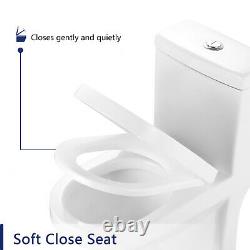 One Piece Toilet Small Size 1.28GPF Elongated Dual Flush with Soft Closing Seat