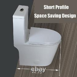 Open Box-WinZo Modern Compact Small Short Dual Flush One Piece Toilet
