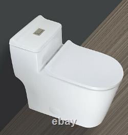 Open Box-WinZo WZ5080 Dual Flush Comfort Height One Piece Toilet Low Tank White