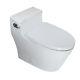 Open Box-winzo Wz5081 Elongated One Piece Toilet Low Profile 1.28gpf White