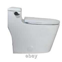 Open Box-WinZo WZ5081 Elongated One Piece Toilet Low Profile 1.28GPF White