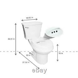 Penguin Round Toilet Single Flush With Overflow Protection 2 piece 1.28 GPF White