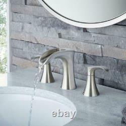 Pfister Brea 8 Widespread 2-Handle Waterfall Bathroom Faucet in Brushed Nickel