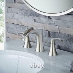 Pfister Brea 8 in. Widespread 2-Handle Waterfall Bathroom Faucet Brushed Nickel