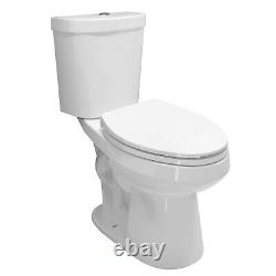 Power Flush 2-Piece 1.28 Gallons Dual Flush GPF Single Flush Elongated Toilet