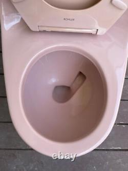 Rare/ Vintage Model/ Pink/Rose Low Profile Kohler Toilet/ Plastic Seat