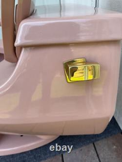 Rare/ Vintage Model/ Pink/Rose Low Profile Kohler Toilet/ Plastic Seat