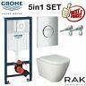 Rimless Toilet Pan Rak Resort Soft Close Seat & Grohe Concealed Frame