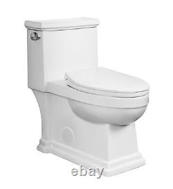 Romano 33294 One Piece Elongated Toilet with Slow Close Seat, ADA Comfort Height