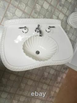 Sherle Wagner Bathroom Sink Toilet Matching Faucet Sconces Towel Bar Holder