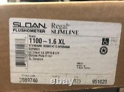 Sloan 1100-1.6 XL Regal Slimline Bedpan Washer Flushometer ADA height Chrome