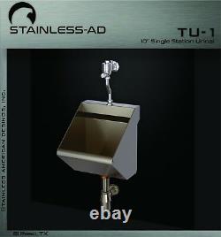 Stainless AD / Stainless 10 Single Station Urinal TU1