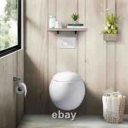 Swiss Madison Plaisir Wall Hung Dual Flush Elongated Toilet Bowl in White