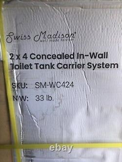 Swiss Madison SM-WC424 Dual Flush 0.8-1.28 GPF In-Wall Toilet Tank Only Damg Box