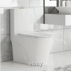 Swiss Madison St. Tropez SM-1T254HG One Piece Elongated Gold Hardware Toilet