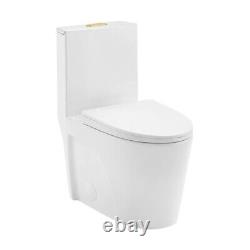 Swiss Madison St. Tropez SM-1T254HG One Piece Elongated Gold Hardware Toilet