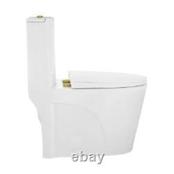 Swiss Madison St. Tropez SM-1T254HG One Piece Elongated Gold Hardware Toilet