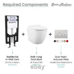 Swiss Madison Toilet Tank Only 1.28-GPF In-Wall Dual Flush Black