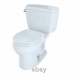 TOTO Drake Two-Piece Round 1.6 GPF Toilet with Insulated Tank, Cotton White