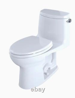 TOTO Ultramax II Cotton White WaterSense Elongated Chair Height Toilet