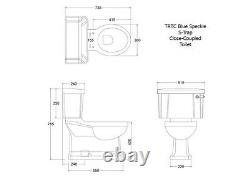 TRTC Blue Speckle Close Coupled Lever Cistern Toilet New