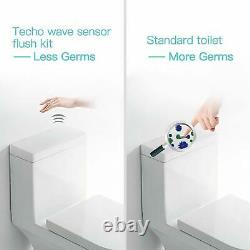 Techo Touchless Toilet Flush Kit with 8 Sensor Range Adjustable Sensor Range
