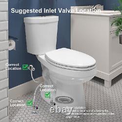 Toilets 2-Piece Elongated Toilet with Comfort Seat Height and Soft Close Lid