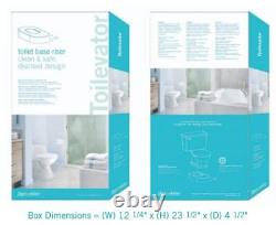 Toilevator Toilet Riser, 11-1/2W x 23L x 3-1/2H, 500-lb Capacity, White -5