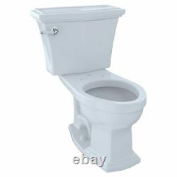 Toto Eco Clayton Two-Piece Elongated 1.28 GPF Universal Height Toilet, Cotton
