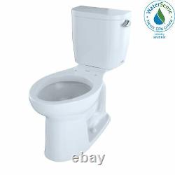 Toto Entrada Two-Piece Elongated 1.28 GPF Universal Height Toilet with Right