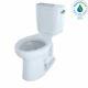 Toto Entrada Two-piece Elongated 1.28 Gpf Universal Height Toilet With Right